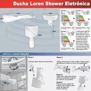 Chuveiro Loren Shower eletronico Ultra Branco — foto 4