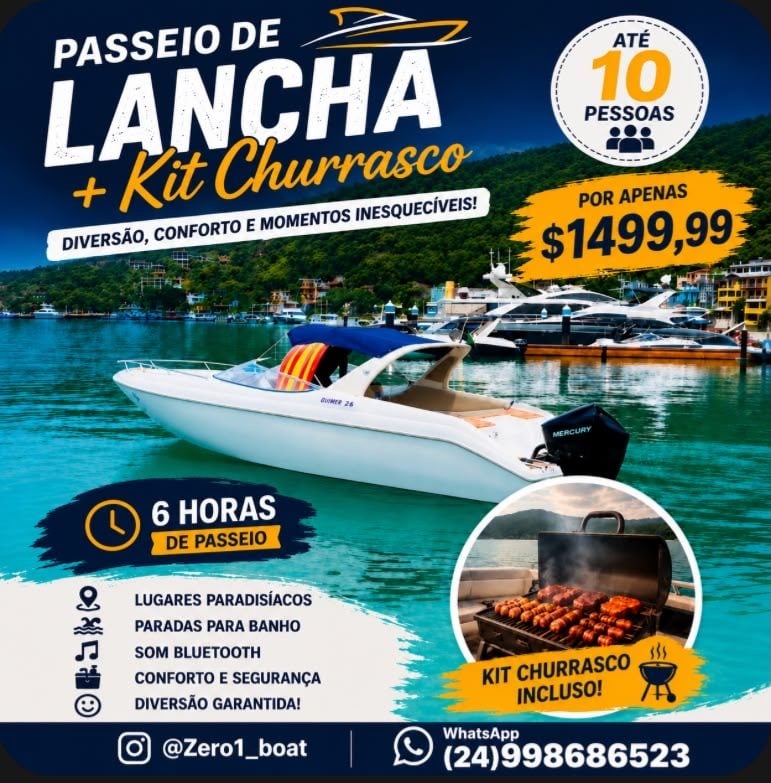 Passeio de lancha Angra Dos Reis