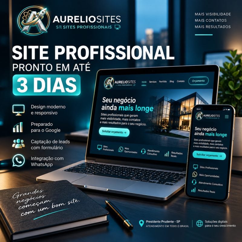 Site Profissional + Painel de Vendas Integrado ao WhatsApp