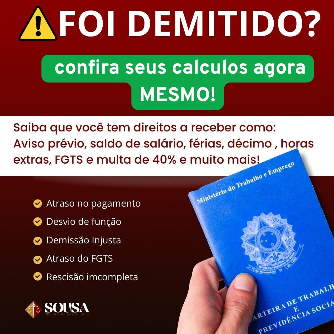 Direito Trabalhista, Demissão sem justa causa, Demissão com justa causa, Rescisão Indireta — foto 2