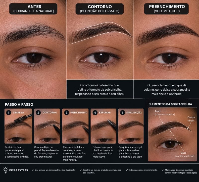 Curso de Sobrancelhas: Preenchimento é Contorno