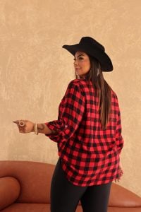 Camisa feminina xadrez plus size — foto 8