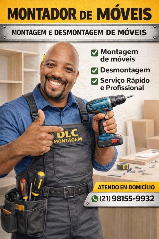 Montador de móveis em geral profissional experiente preço justo