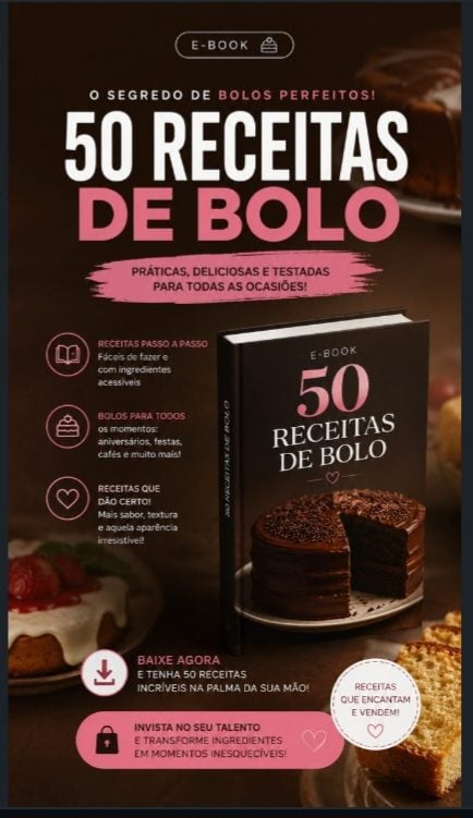 50 Receitas de Bolos Perfeitos