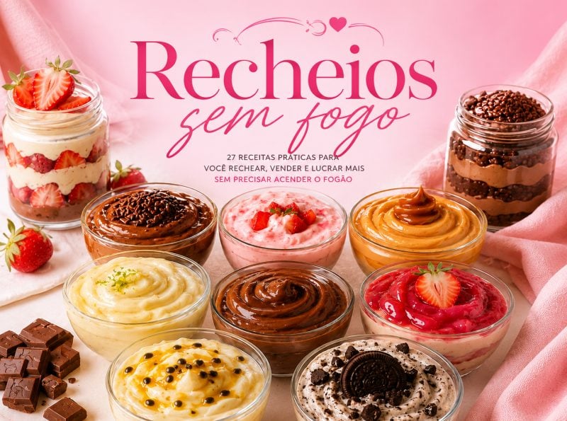 E-book Recheios Sem Fogo 27 Receitas para Bolos