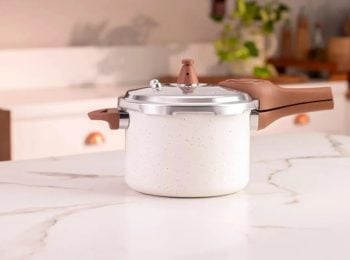Panela de Pressão Brinox Ceramic Life 4,2L Vanilla tecnologia, segurança e sofisticação