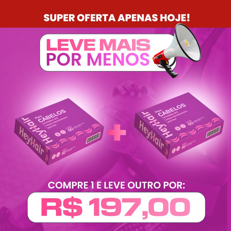 HeyHair Original / Vitamina para Crescimento e Fortalecimento dos Cabelos