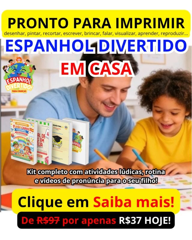 PDF: Kit completo com atividades lúdicas, rotina e vídeos de pronúncia para o seu filho!